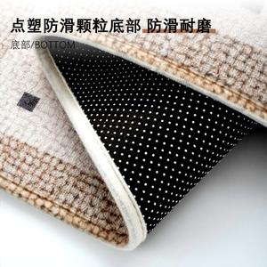 Alfombra de Entrada de Lujo, Rectangular, de Fibra de Poliéster, Lavable a Máquina, Antideslizante, Absorbente, para Uso Doméstico, Cortable a Medida, de Color Sólido - Product Image 5