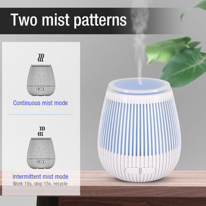 Factory Wholesale Portable Led Round Wood Grain 130ml <strong>Mini</strong> Humidifier <strong>Purifier</strong> Ultrasonic Aroma <strong>Diffuser</strong> air Humidifier - Product Image 5
