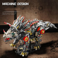 MJI 13105 Dragon mécanique Triceratops, modèle de blocs d'assemblage créatifs, plastique ABS, ensemble de blocs de construction éducatifs pour enfants