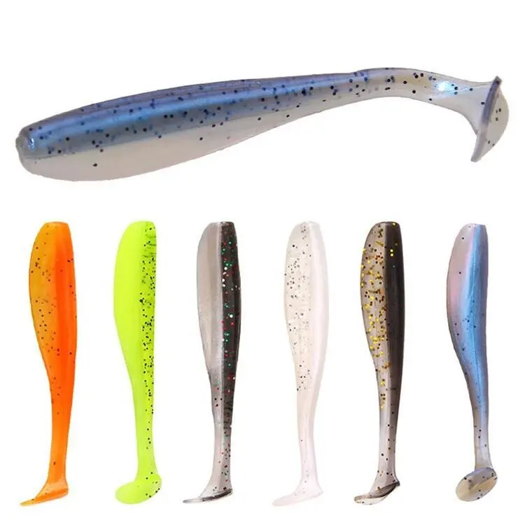 RUNTOO 6.5cm 1.9g 20pc/Bag Bass T-tail Soft Plastic Fishing Lures Artificial Silicone Shad Fishing Bait