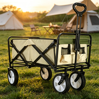 Chariot pliable imperméable pour jardin, plage, pêche, camping, courses, bagages à main, OEM