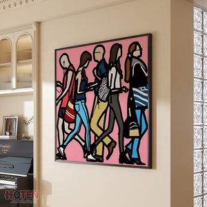 <span class=keywords><strong>Pop</strong></span> Art Moderne Peint À La Main Figure Abstraite Peinture À L'huile <span class=keywords><strong>Pop</strong></span> Art Acrylique Portrait Décoration Murale Toile Support <span class=keywords><strong>Base</strong></span> pour La Maison - Product Image 5