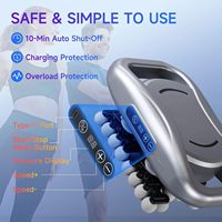 Pistola de Masaje Recargable Inalámbrica con Luz Roja LED y Múltiples Cabezales de Masaje