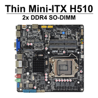 NOUVELLE Carte mère Mini-ITX fine LGA1200 compatible avec les processeurs Intel de 10e et 11e génération, 2X DDR4 SO-DIMM NVMe NGFF M.2 H510 ITX