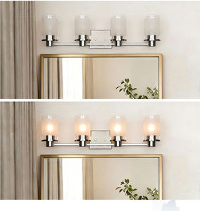 Appliques murales modernes à intensité variable 2700K avec interrupteur, en métal et verre, pour éclairage intérieur - Product Image 2