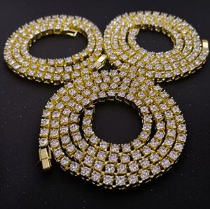 Cadena Cubana de Aleación con Incrustaciones de Moissanita, Estilo Hip Hop, Geométrica, Moderna, Brillante, de 13 mm de Ancho, en Oro y Plata, Venta Caliente de Fábrica - Product Image 2