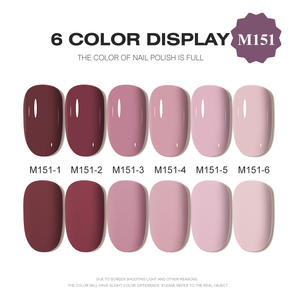 Marque privée Ensemble de vernis à ongles gel UV 15ml Vernis semi-permanent en émail rouge Kit d'art de manucure à paillettes Vernis à ongles personnalisable - Product Image 2