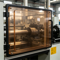 Clôture de sécurité industrielle sur mesure, plaque en polycarbonate durable de couleur marron