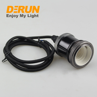 Douille de lampe vintage en cuivre, bronze, noir, argent, or rose, rétro, en aluminium, douille E27 pour ampoule LED, DEC-SOCKET
