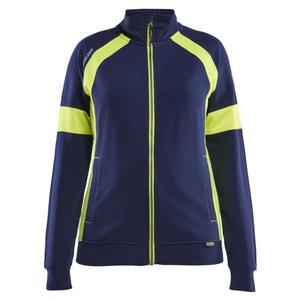 Blaklader-356811588933XS สเวตเชิ้ต Hi-Vis ของผู้หญิงซิปเต็มสีน้ำเงิน/เหลือง-7330509917398ชุดทำงาน HI-VIS - Product Image 1
