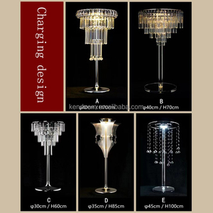 Vàng trung tâm bảng hoa bình đám cưới đường ánh sáng đứng linh hoạt acrylic tinh thể kim loại hoa đứng cho tiệc cưới - Product Image 3