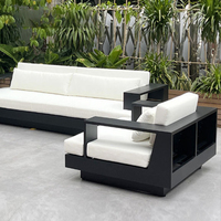 Canapé de jardin Villa Ensemble pastoral Canapés de patio en aluminium imperméables Resort Mobilier d'extérieur de luxe Canapé d'extérieur pour cour d'hôtel