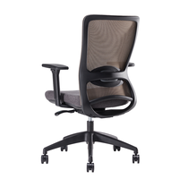 Chaise de bureau ergonomique pivotante à dossier moyen KOHO avec accoudoirs réglables pour projets d'approvisionnement en chaises de bureau