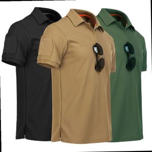 Tactique personnalisé en tricot uni écologique pour chemises pour hommes à manches courtes - Product Image 1