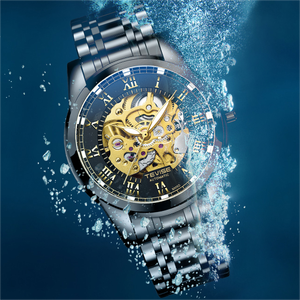 นาฬิกาข้อมือผู้ชาย TEVISE T9005D Charm Hollow Luminous Automatic Life Waterproof 9005D ระบบจักรกล สายสแตนเลสสตีลสุดหรู - Product Image 5