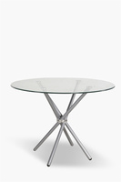 Petite table de salle à manger ronde en verre personnalisée par l'usine Table en verre trempé transparent Table basse de salon