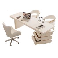 Bureau moderne léger et luxueux Style crème pour le visage Chaise de bureau en MDF Petit appartement Bureau de consultation médical et de beauté à domicile
