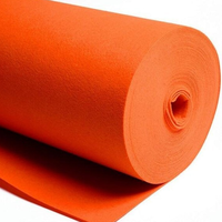 Tissu non tissé coloré en rouleau de 1 à 4 mm, tissu non tissé aiguilleté, bonne absorption acoustique, adapté à la décoration intérieure