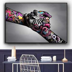 Affiches de graffitis Art déco modernes Diverses peintures pop gestuelles sur <span class=keywords><strong>toile</strong></span> imprimée pour la décoration de la maison - Product Image 5