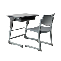 Mobilier scolaire réglable en hauteur ensemble de bureau et de chaises pour étudiants meubles de classe pour enfants tables d'école en métal chaises