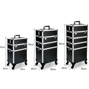 Pro <strong>Makeup</strong> Case <strong>on</strong> <strong>Wheels</strong> - Heavy Duty Rolling <strong>Makeup</strong> <strong>Trolley</strong> Box Storage Organizer for Cosmetic <strong>Makeup</strong> Beauty Hairdresser - Product Image 4