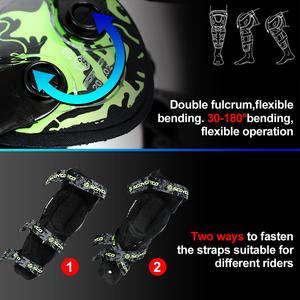 Protections de <span class=keywords><strong>genoux</strong></span> de <span class=keywords><strong>motocross</strong></span> professionnelles personnalisées et flexibles pour adultes, protection complète en 2 parties, sports de plein air, tout-terrain - Product Image 4