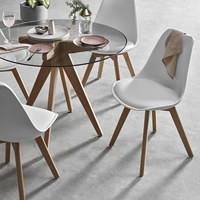 Chaises de salle à manger tulipe en plastique blanc moderne tournant design victorien pour café restaurant appartement parc-vente en gros