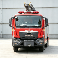 Nouveau camion de pompiers diesel tout-terrain 18 m avec échelle aérienne de sauvetage et plateforme hydraulique à grande portée
