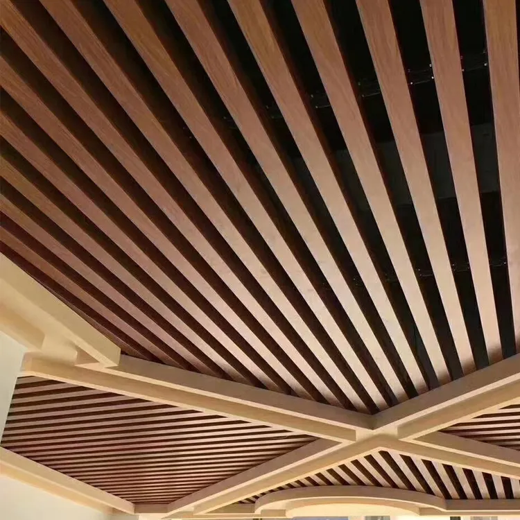 Decoração de teto composto plástico madeira do teto do pvc wpc
