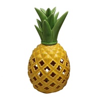 Lampe de nuit LED de style fruit, décoration de bureau à domicile, lampe LED en céramique ananas ajourée