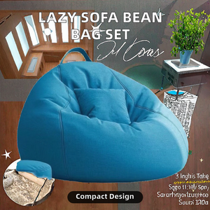 Conjunto de PUF de sofá perezoso de Color sólido moderno adecuado para sofá de una sola persona silla tumbada - Product Image 3