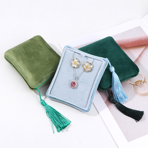 Caja de Embalaje de Joyería de Terciopelo de Lujo Personalizada con Logotipo para Pendientes, Colgantes y Collares - Product Image 2