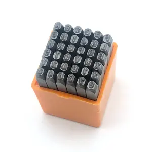 36Pcs DIY Chữ Kỹ Thuật Số <span class=keywords><strong>Kit</strong></span> Cấp Công Nghiệp Odm CR-V Chất Liệu Logo Tem Bảng Chữ Cái Số Stamping Đấm Công Cụ - Product Image 1