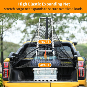 Red de Carga Tenghui DT de Material PP de Alta Resistencia y Elasticidad para Camionetas y SUVs |   Almacenamiento Diario para Autos Extensible de 4x4 Pies y 7x7 Pies - Product Image 5
