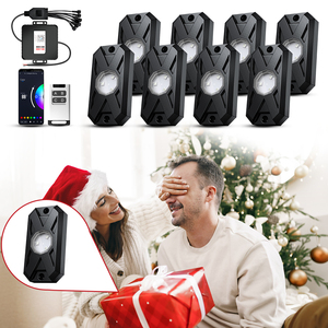 Hot 8/12 Pod underglow Kit với BT app điều khiển nhấp nháy chế độ âm nhạc bánh xe cũng ánh sáng RGB LED Rock Lights đối với xe tải ATV UTV - Product Image 6