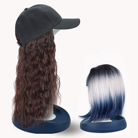 Support de perruque réglable pour voyage et salon - Support compact pliable en polystyrène noir extensible pour perruques longues et courtes