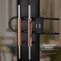 Serrure de porte en verre antivol en forme de U à code combiné, double poignée, protection électronique pour véhicule, extension enfichable, usage bureautique