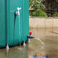 Réservoir d'eau en plastique de jardin en PVC Économie d'eau Pliable portable Baril de pluie 50 gallons