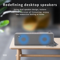 Speaker Nirkabel Luar Ruangan TG271 2400mAh 20W BT 5.0 Dual Bass ABS Soundbar AUX TF USB Radio Kontrol Sentuh 10m Android/iOS/Windows