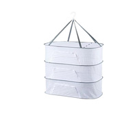 Séchoir à linge mural pliable en tissu double et pratique avec panier en filet pour salle de bain et rangement alimentaire
