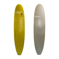 8ft Epoxy Fish Longboard Soft Top Foam Leash Bag Fins Practice Surf Board Surfboard