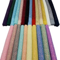 Tissu de dentelle brodée extensible et respirant pour robe de mariée, vente en gros de perles de sequins, broderie de dentelle, tissu à perles