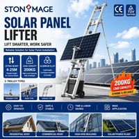 Échelle élévatrice en aluminium sur mesure, élévateur électrique portable, équipement de levage de panneaux solaires pour la construction de toitures