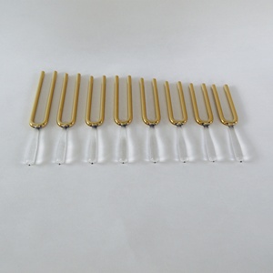 Ensemble de chakras de guérison sonore HF 8 pièces de diapasons en cristal de quartz de 10mm Fourchette chantante en quartz doré 8 tons <span class=keywords><strong>Diapason</strong></span> en cristal de quartz - Product Image 2