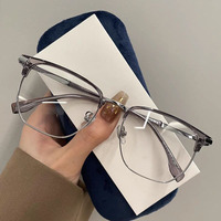 Montures de lunettes carrées à verres anti-lumière bleue avec logo personnalisé à la mode Lunettes noires pour hommes
