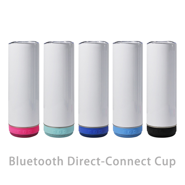 20oz Bluetooth Speaker Cup Vacuum Insulated Stainless Steel Water Bottle Home Use with 6-12 Hours Thermal Performance