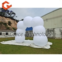 Arche de ballons gonflables personnalisée avec lumières LED, arche de nuage gonflable pour événements pour décorations