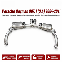 Sistem Knalpot Catback Langsung dari Pabrik untuk Porsche Cayman 987.1 3.4 2004-2011 OEM Valvetronic Peningkatan Performa Knalpot Muffler