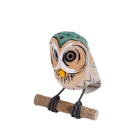 Animaux en bois sculptés à la main, décorations artisanales, figurines d'animaux en bois mignonnes, ornements rustiques pour la table, pour la maison et le bureau