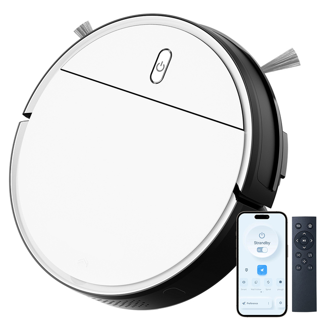 2026 Smart Robot Vacuum Cleaner Auto-Recharge Remote Control HEPA Filter High Suction Plastic Dry Cleaning Household & Hotel Use
